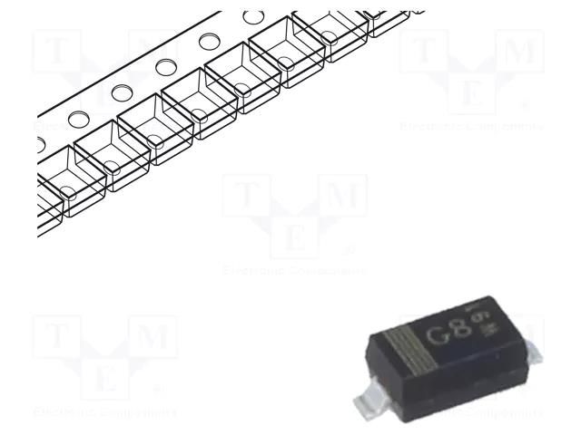 Diode: Schottky rectifying; SOD123; SMD; 100V; 0.25A; reel,tape NEXPERIA BAT46GWX