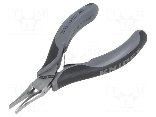 Pliers; half-rounded nose; ESD; 115mm KNIPEX KNP.3512115ESD