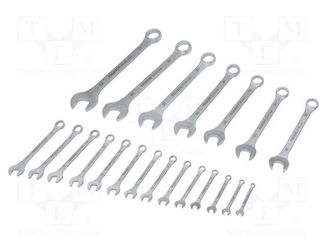 Wrench-set; combination spanner; Chrom-vanadium steel; 21pcs. PROXXON PR23822
