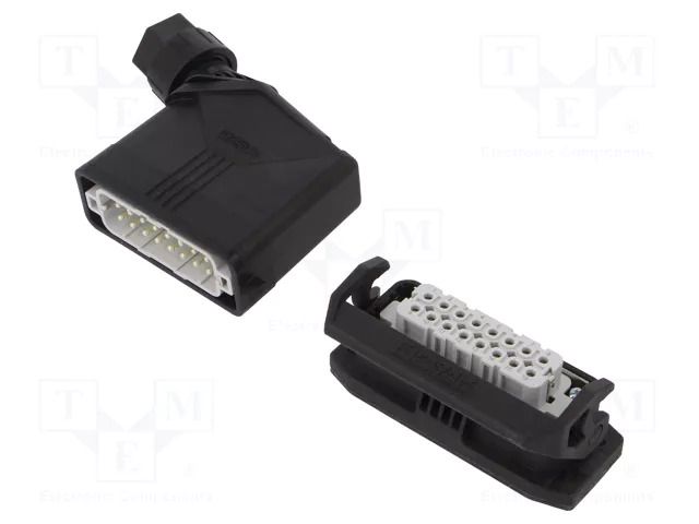 Connector: HDC; male + female; PIN: 16; 16A; 250V; HDC; 16+PE; M25 PHOENIX CONTACT HCEVOA16PTBWSHHM25