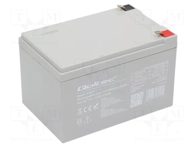 Re-battery: acid-lead; 12V; 14Ah; AGM; maintenance-free QOLTEC ACCU-HP14-12/Q