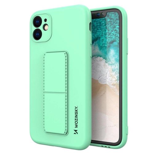 Wozinsky Kickstand Case iPhone 12 mini silicone case with stand mint, Wozinsky 5907769316913 5907769316913
