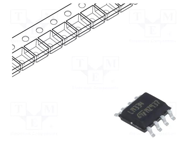 IC: current source; SO8; 0÷70°C; reel,tape; 1÷40V; ±3% STMicroelectronics LM334DT