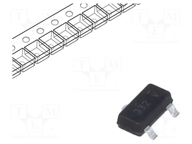 Transistor: P-MOSFET; unipolar; -20V; -1A; 0.5W; SuperSOT-3 ONSEMI NDS332P