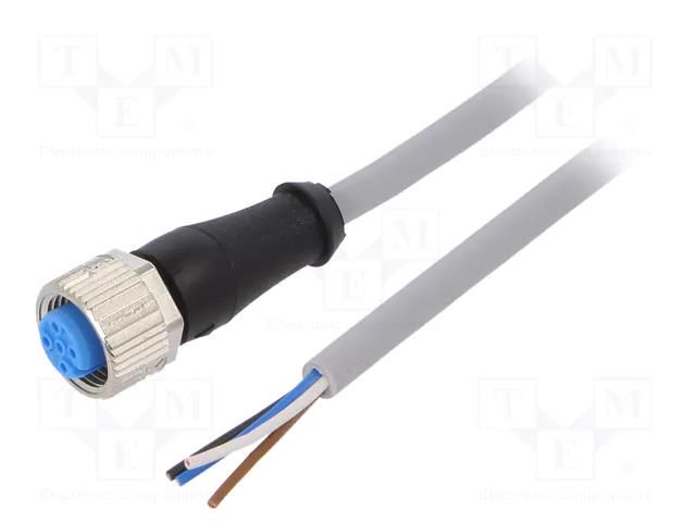 Cable: for sensors/automation; M12; PIN: 4; straight; 10m; plug SICK YF2A14-100VB3XLEAX