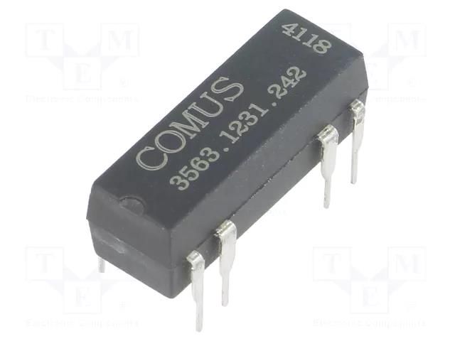 Relay: reed switch; SPDT; Ucoil: 24VDC; 400mA; max.100VDC; 5W; THT COMUS 3563.1231.242