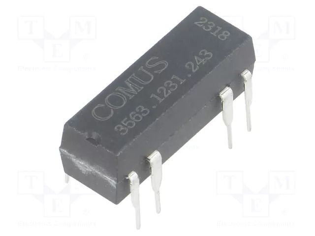 Relay: reed switch; SPDT; Ucoil: 24VDC; 400mA; max.100VDC; 5W; THT COMUS 3563.1231.243
