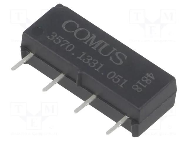 Relay: reed switch; SPST-NO; Ucoil: 5VDC; 500mA; max.150VDC; 10W COMUS 3570.1331.051