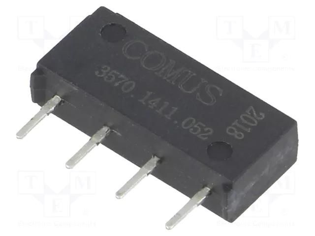 Relay: reed switch; SPST-NO; Ucoil: 5VDC; 500mA; max.200VDC; 10W COMUS 3570.1411.052