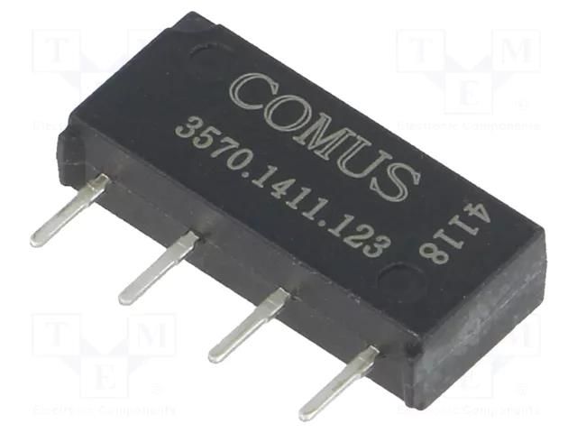 Relay: reed switch; SPST-NO; Ucoil: 12VDC; 500mA; max.200VDC; 10W COMUS 3570.1411.123