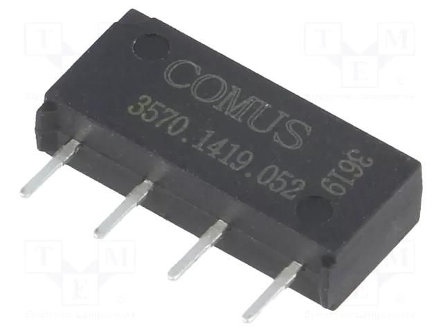 Relay: reed switch; SPST-NO; Ucoil: 5VDC; 500mA; max.200VDC; 10W COMUS 3570.1419.052
