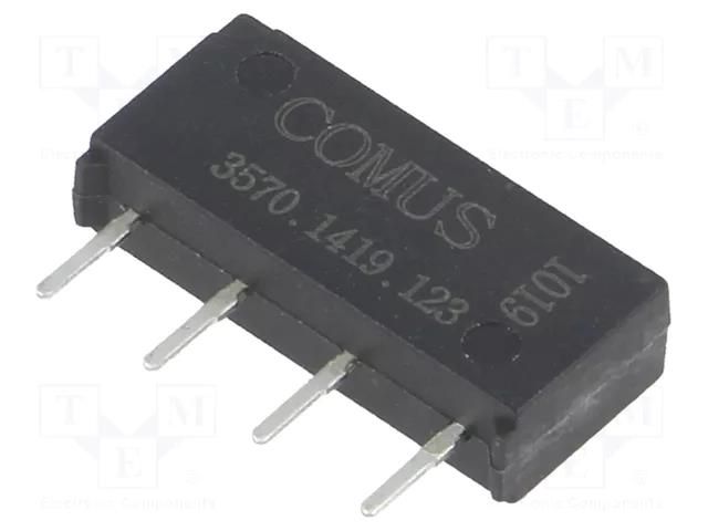 Relay: reed switch; SPST-NO; Ucoil: 12VDC; 500mA; max.200VDC; 10W COMUS 3570.1419.123