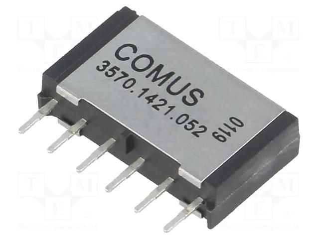 Relay: reed switch; DPST-NO; Ucoil: 5VDC; 500mA; max.200VDC; 10W COMUS 3570.1421.052