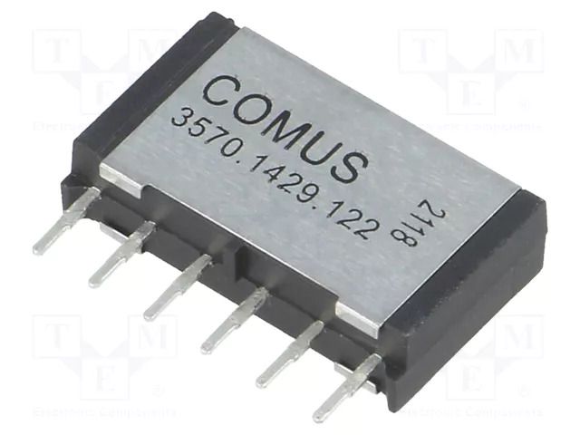 Relay: reed switch; DPST-NO; Ucoil: 12VDC; 1A; max.200VDC; 15W; THT COMUS 3570.1429.122