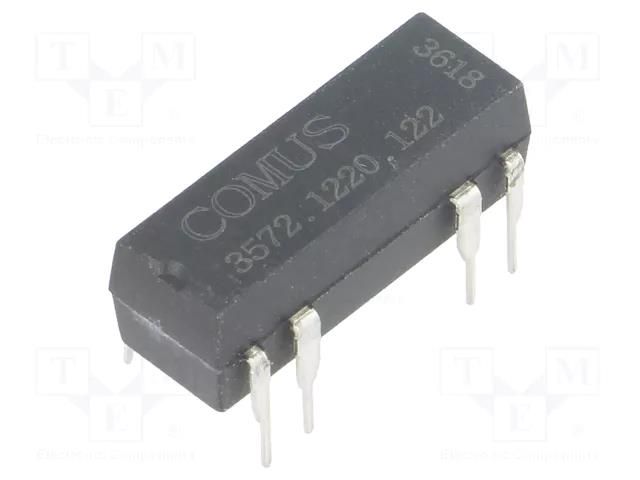 Relay: reed switch; DPST-NO; Ucoil: 12VDC; 500mA; max.150VDC; 10W COMUS 3572.1220.122