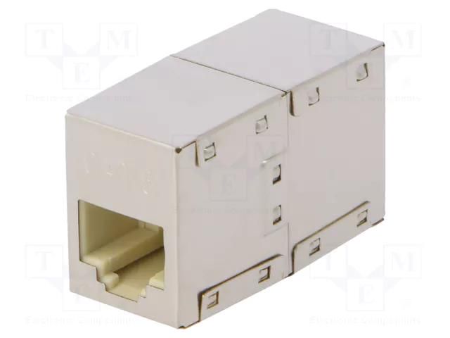 Coupler; coupler; Cat: 6; shielded; 8p8c; RJ45 socket x2; metallic LOGILINK LOG-NP0058