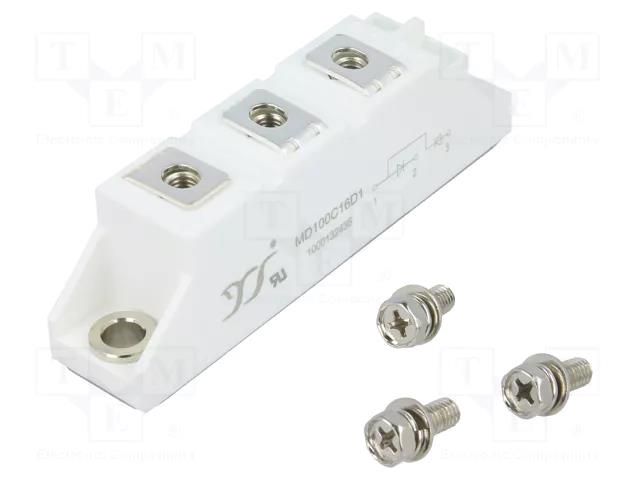 Module: diode; double series; 1.6kV; If: 100A; D1; Ufmax: 1.4V; screw YANGJIE TECHNOLOGY MD100C16D1-YAN