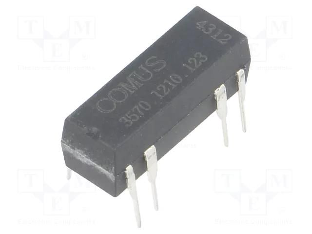 Relay: reed switch; SPST-NO; Ucoil: 12VDC; 500mA; max.150VDC; 10W COMUS 3570.1210.123