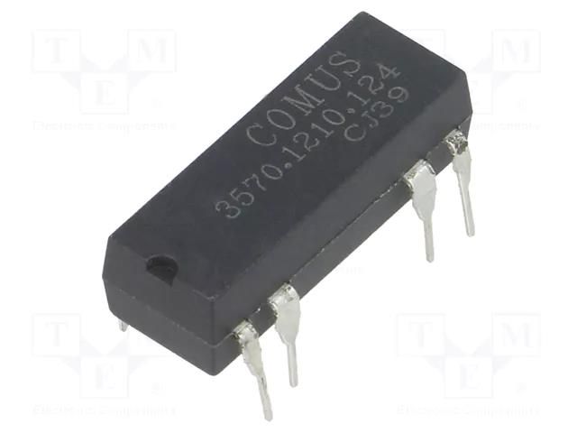 Relay: reed switch; SPST-NO; Ucoil: 12VDC; 500mA; max.150VDC; 10W COMUS 3570.1210.124