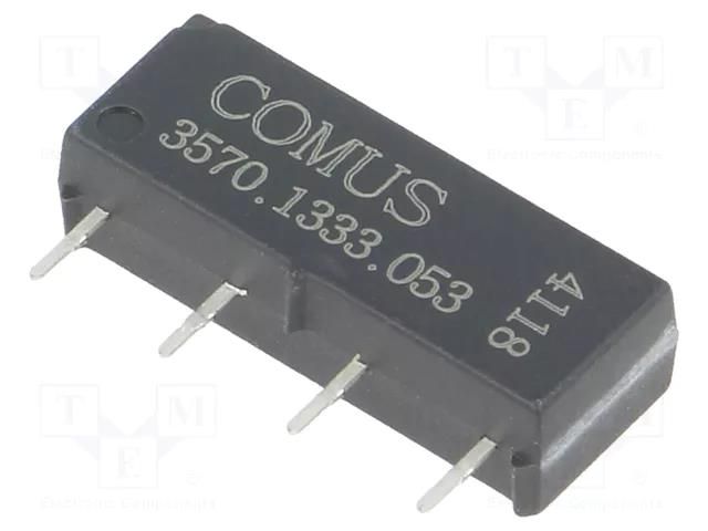 Relay: reed switch; SPST-NO; Ucoil: 5VDC; 500mA; max.200VDC; 10W COMUS 3570.1333.053