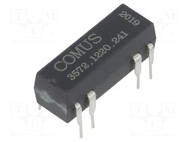 Relay: reed switch; DPST-NO; Ucoil: 24VDC; 500mA; max.150VDC; 10W COMUS 3572.1220.241