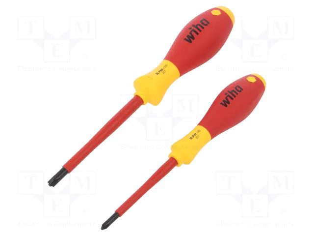 Kit: screwdrivers; insulated; 1kVAC; PlusMinus PH-type; blister WIHA WIHA.32281