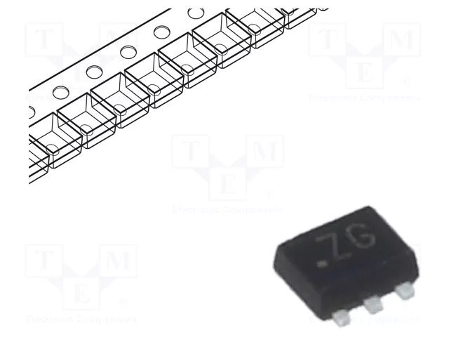 Transistor: N-MOSFET x2; Trench; unipolar; 60V; 0.24A; Idm: 1.2A NEXPERIA 2N7002BKV.115