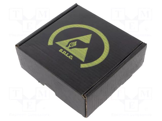 Container: box; with foam lining; ESD; black; cardboards ANTISTAT ATS-026-0062