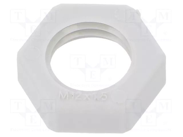 Nut; M12; polyamide; Thk: 5mm; Spanner: 17mm; light grey; Pitch: 1.5 OBO BETTERMANN OBO-2048906