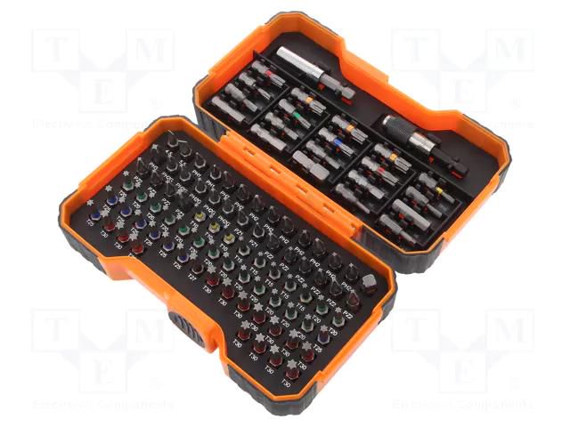 Kit: screwdriver bits; Mounting: 1/4" (C6,3mm); plastic box BAHCO SA.59/S100BC