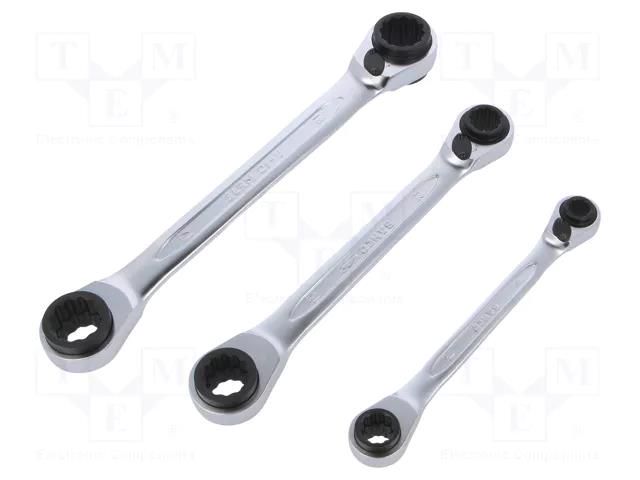 Wrench-set; box,with ratchet BAHCO SA.S4RM/3T
