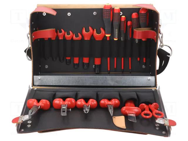 Kit: for assembly work; for electricians; 19pcs. BAHCO SA.3045V-2