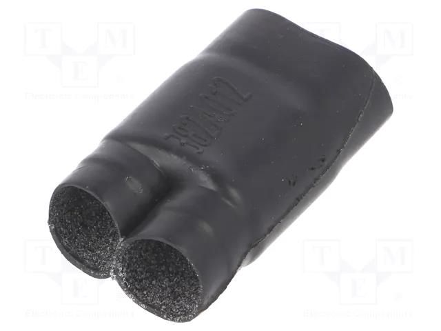 Cable breakout; glued; 13.2/6.6mm; black; elastomer crosslinked TE Connectivity 382A012-25/225-0