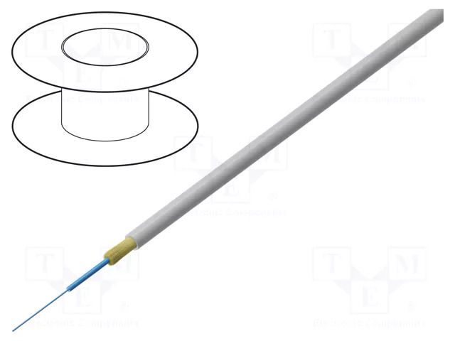 Wire: fiber-optic; VC-D30; Øcable: 3mm; Kind of fiber: SMF G657A1 FIBRAIN FIBRAIN-CAB-002