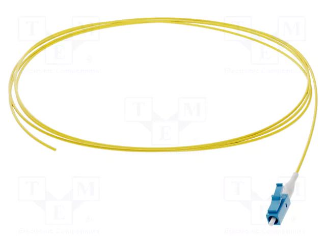 Optic fiber pigtail; LC/UPC; 2m; 900um; yellow; Øcable: 0.9mm; Gold FIBRAIN FIBRAIN-PIG-003