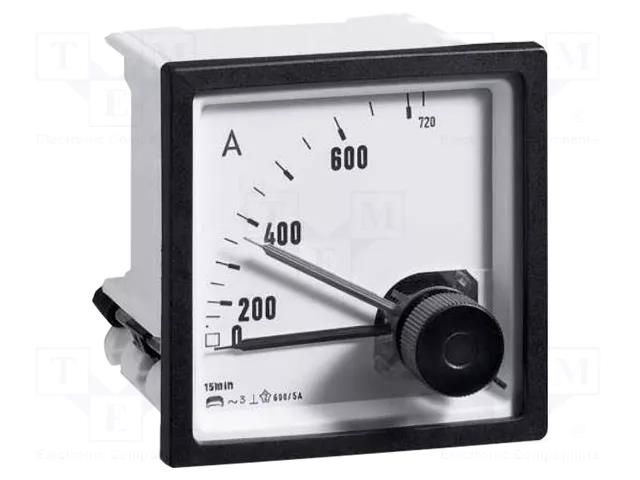 Ammeter; on panel; I AC: 0÷600A,960A; True RMS; Class: 3; 50÷60Hz CROMPTON - TE CONNECTIVITY E243-16A-G-12