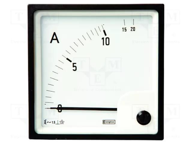 Ammeter; on panel; I AC: 0÷600A; True RMS; Class: 1.5; 50÷60Hz CROMPTON - TE CONNECTIVITY E242-75A-G-12