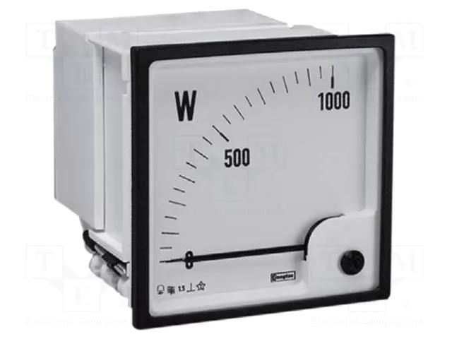 Meter: power; analogue,mounting; on panel; 600/1A; 400V; 50÷60Hz CROMPTON - TE CONNECTIVITY M244-213-G-12