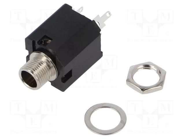 Connector: Jack 6,3mm; socket; female; stereo; ways: 3; straight CLIFF FM6703