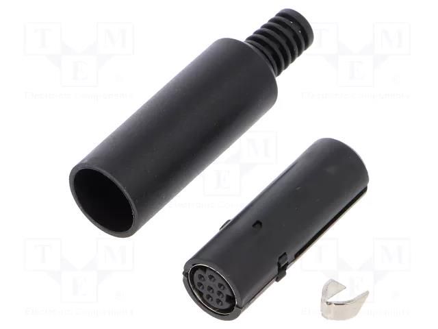 Connector: DIN mini; plug; female; PIN: 8; with strain relief; 100V LUMBERG MJ-372/8