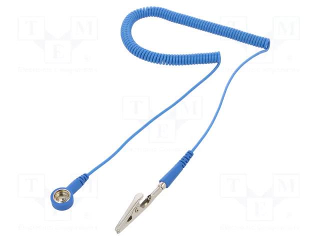 Connection cable; ESD,coiled; 1MΩ; 3.05m ANTISTAT ATS-067-0017