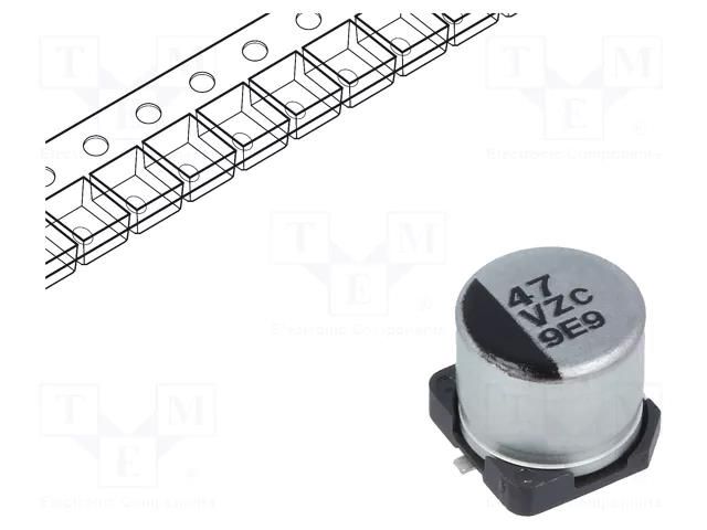 Capacitor: hybrid; 47uF; 35VDC; ESR: 60mΩ; ZC; SMD; ±20%; -55÷125°C PANASONIC EEHZC1V470P