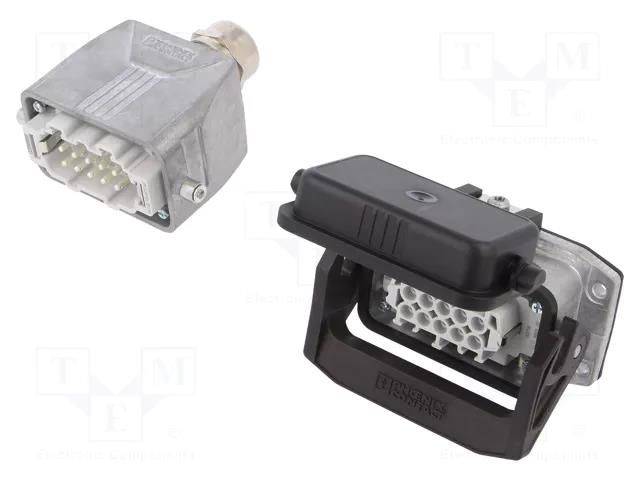 Connector: HDC; male + female; PIN: 10; 16A; 500V; HDC; 10+PE; M25 PHOENIX CONTACT HCSTAB10PTBWSCLTM2