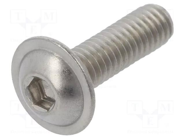 Screw; with flange; M4x14; 0.7; Head: button; hex key; HEX 2,5mm KRAFTBERG K4X14/ISO7380-2-A2