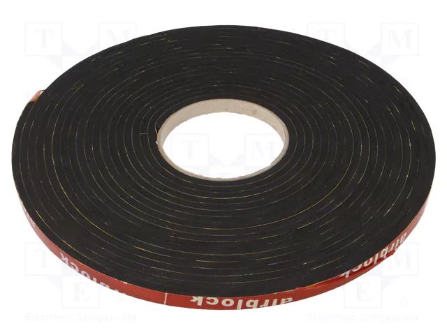 Gasket; EPDM; Thk: 5mm; black; L: 10m; W: 10mm RST ROZTOCZE USPE-10.05-10M