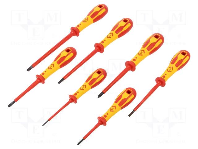 Kit: screwdrivers; insulated; Phillips,slot; 1kVAC; 7pcs. C.K CK-T49192D