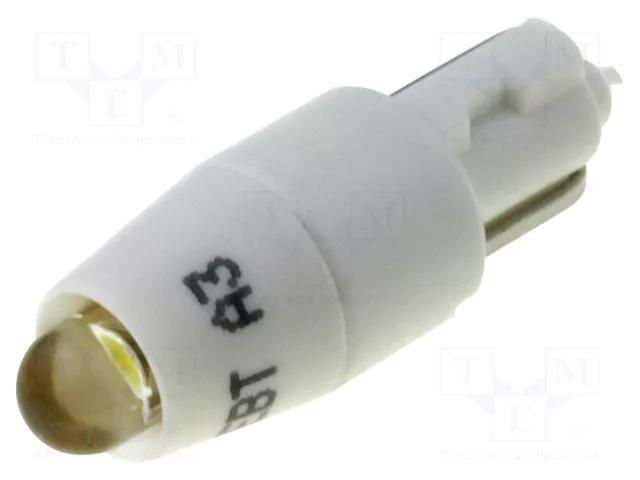 LED lamp; white; T5; 24V; No.of diodes: 1 CML INNOVATIVE TECHNOLOGIES 1511A35W3