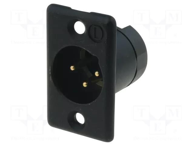 Connector: XLR; socket; male; 15A; 50V; PIN: 3; straight; soldering DELTRON 715-0300