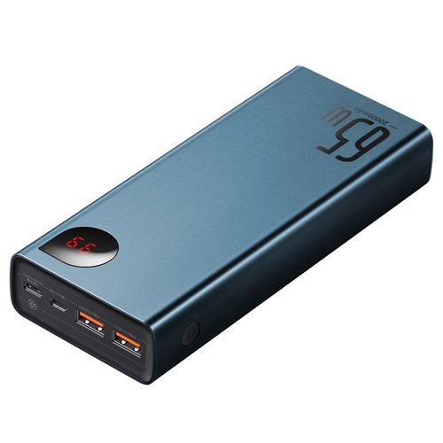 Baseus Adaman power bank 2x USB / 1x USB Type C / 1x micro USB 20000mAh 65W Quick Charge 4.0 Power Delivery blue (PPIMDA-D03), Baseus 6953156204331 6953156204331