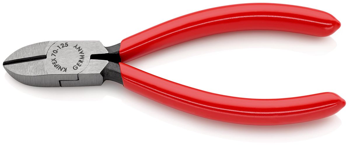 KNIPEX 70 01 125 Diagonal Cutter plastic coated black atramentized 125 mm 70 01 125 4003773013402